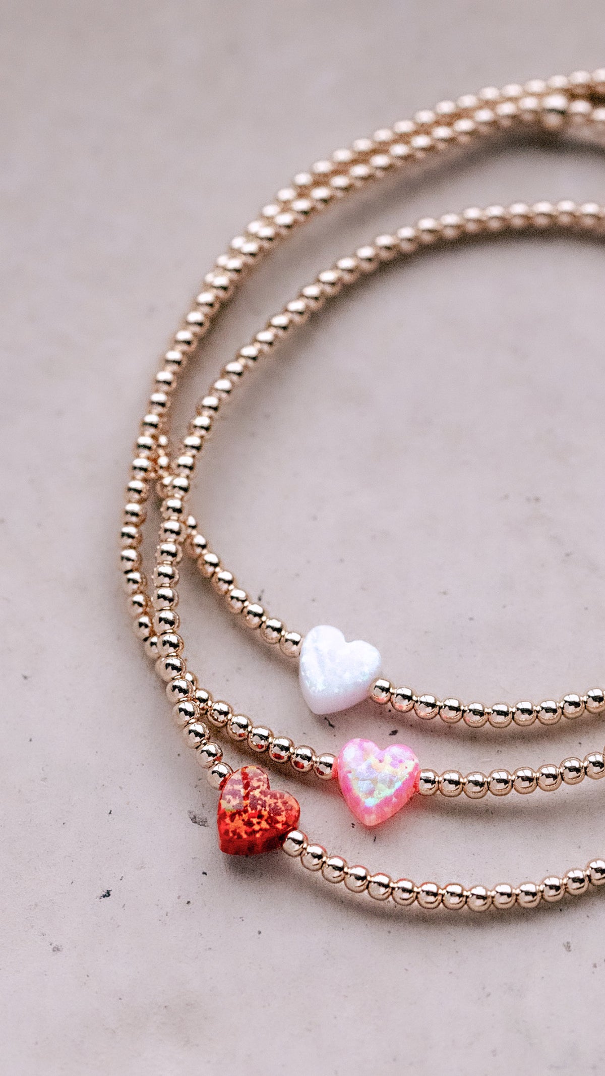 Itty Bitty Opal Heart Bracelet