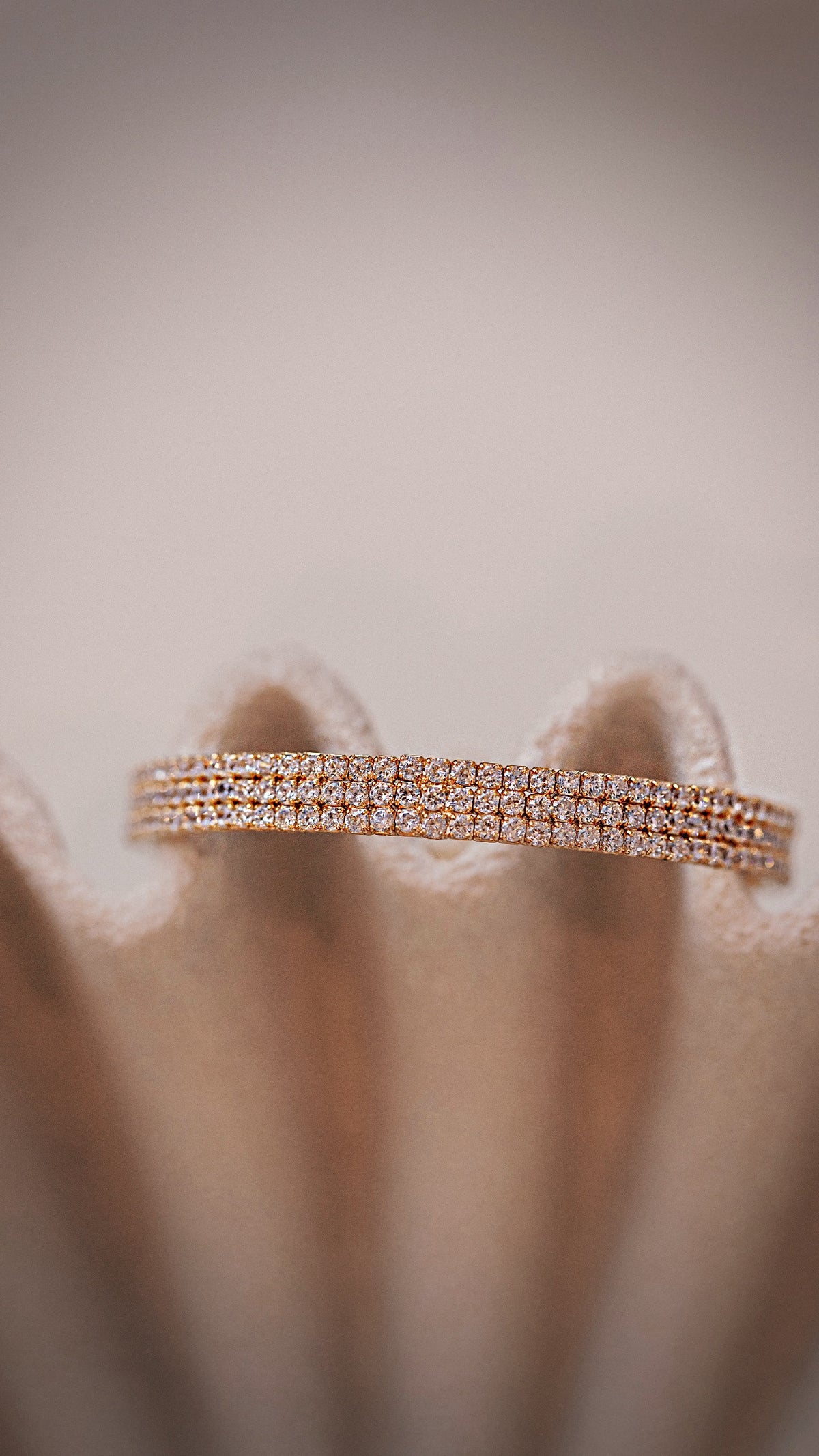 Agave Triple Row CZ Bracelet