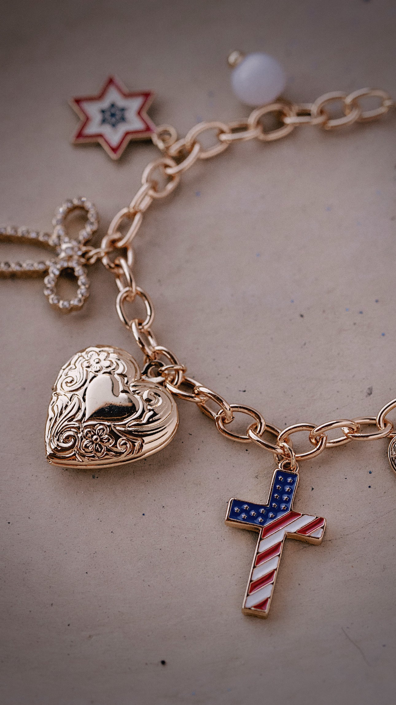 Bless The USA Charm Bracelet