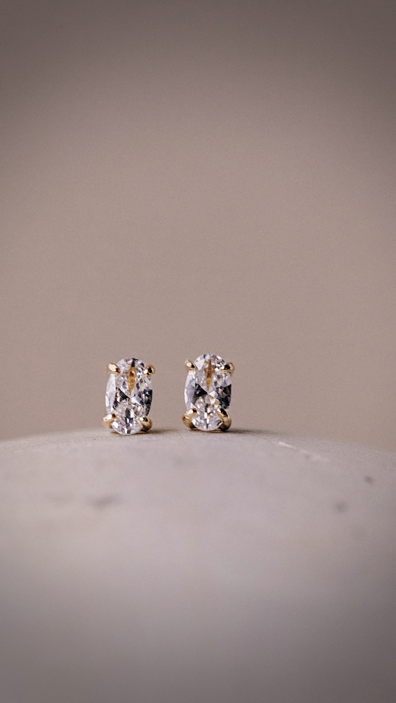 Petite Oval CZ Studs