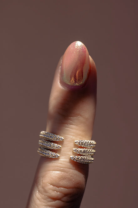 CZ Claw Ring - The Neon Cactus Studio