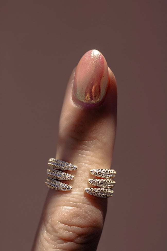 CZ Claw Ring - The Neon Cactus Studio