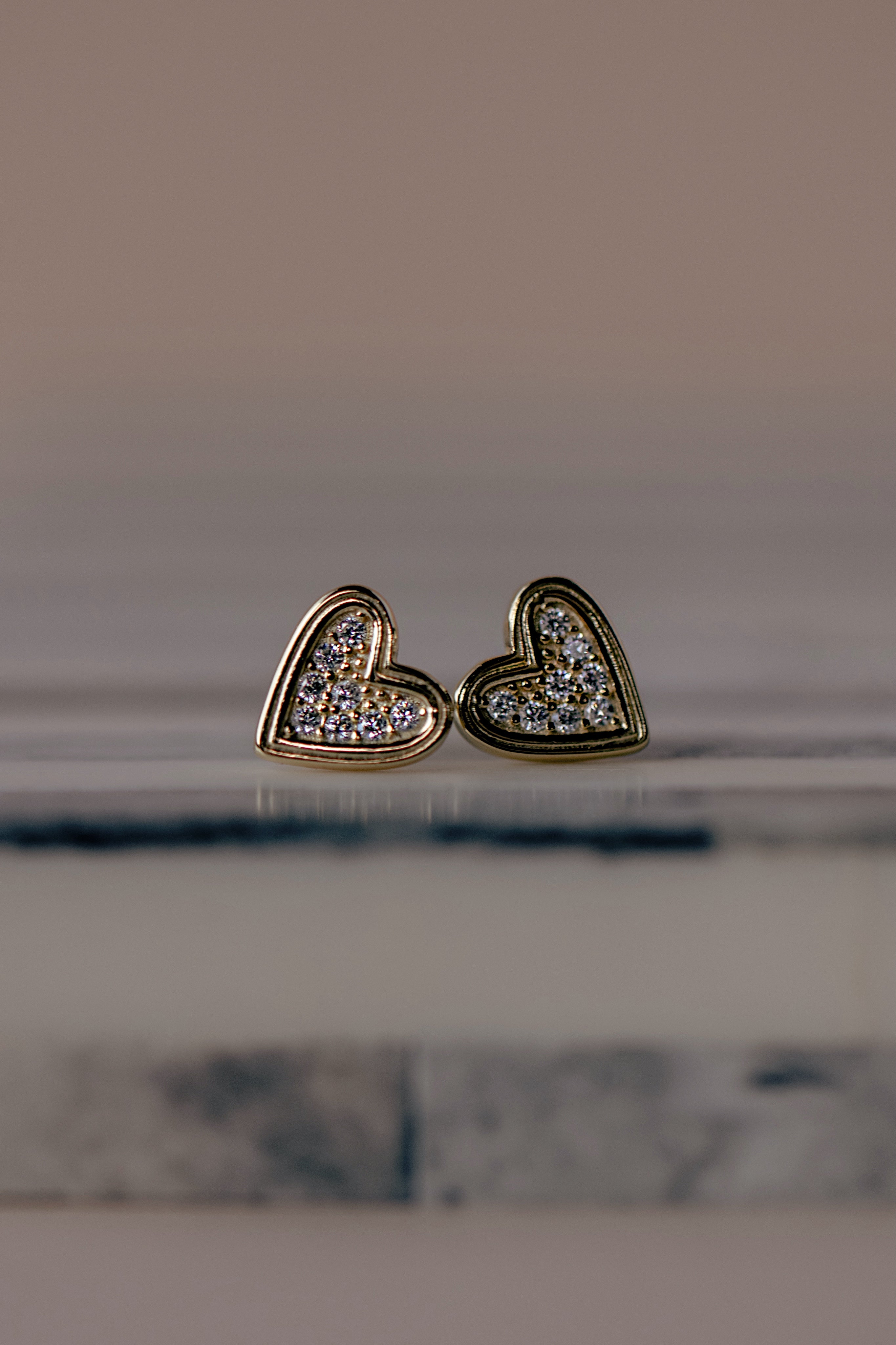 Sparkle Heart Studs