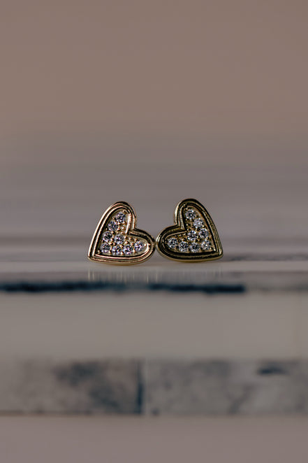 Sparkle Heart Studs