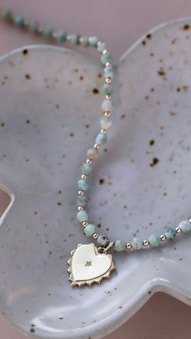 Peruvian Turquoise Heart Necklace