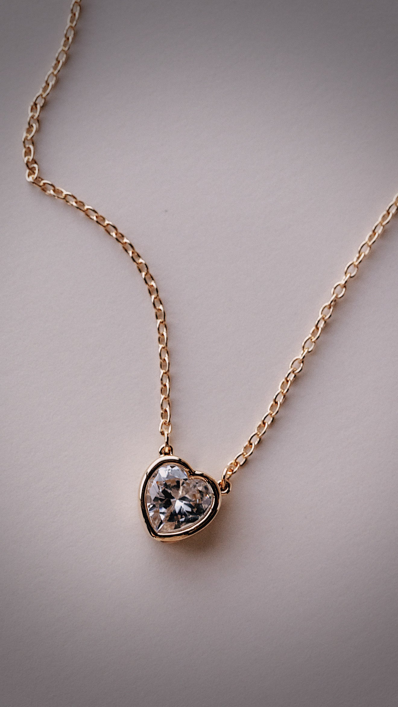Forever Love Bezel Heart Necklace