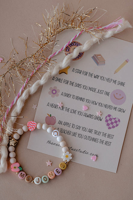 Teacher Appreciation Bracelet - The Neon Cactus Studio
