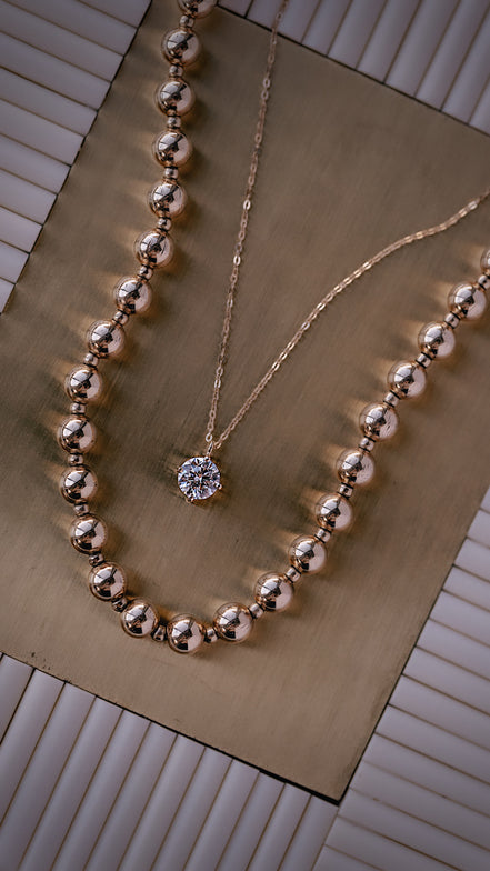 Lab Diamond Dainty Solitaire Necklace