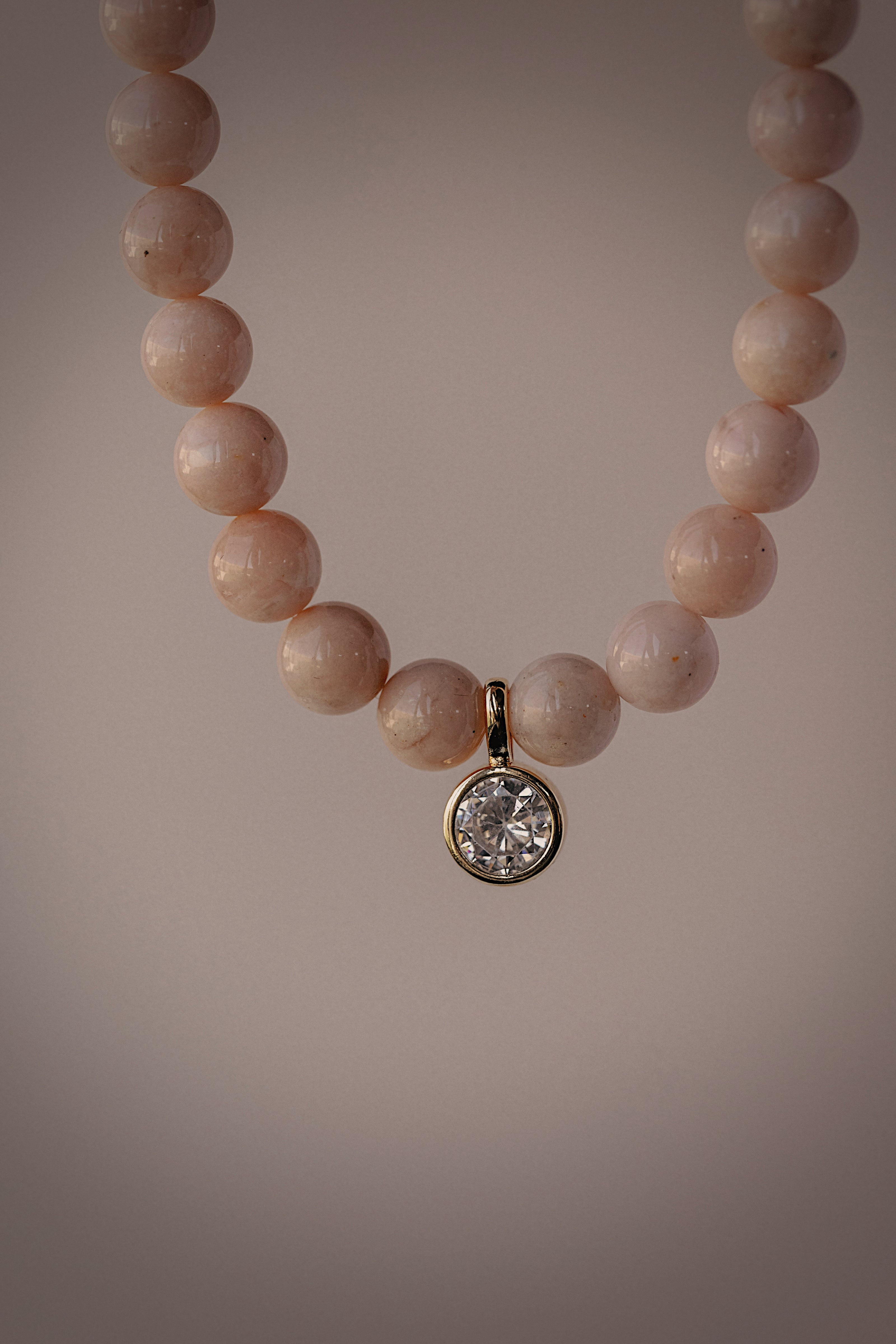 Blush Opal Beaded Necklace