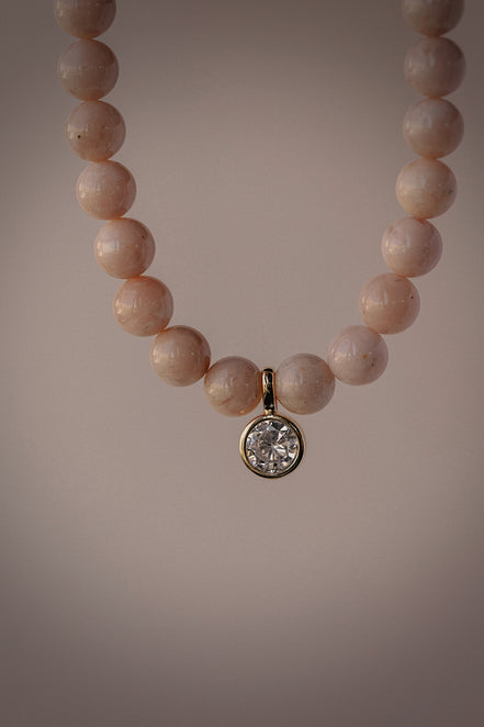 Blush Opal Beaded Necklace