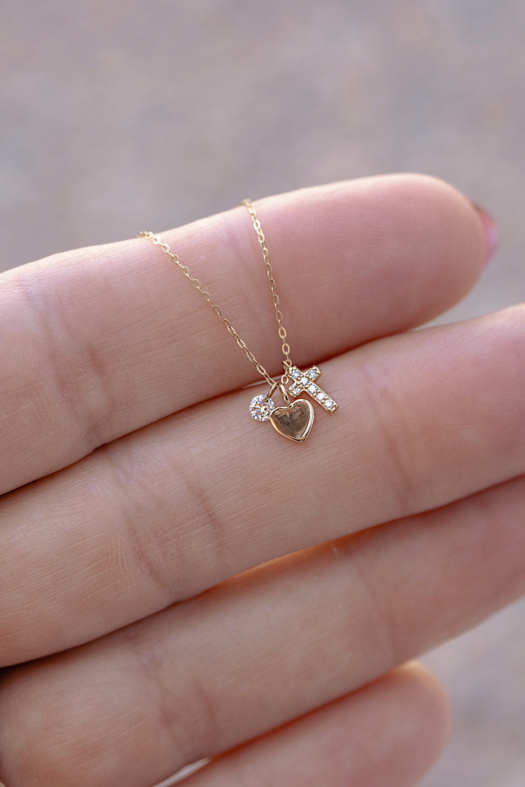 Floating Diamond Charm