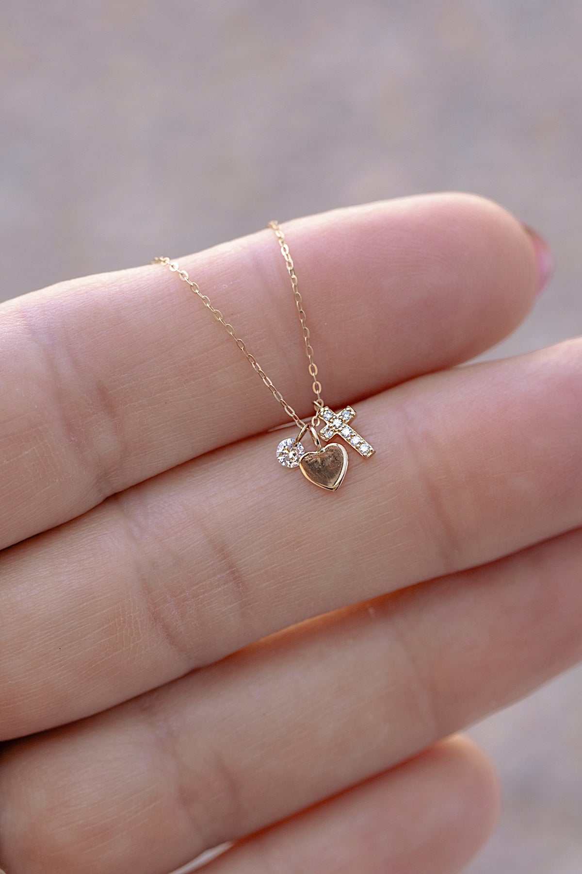 Floating Diamond Charm