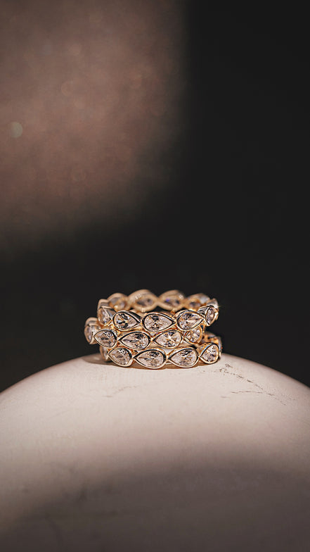 Pretty Pear Eternity Ring