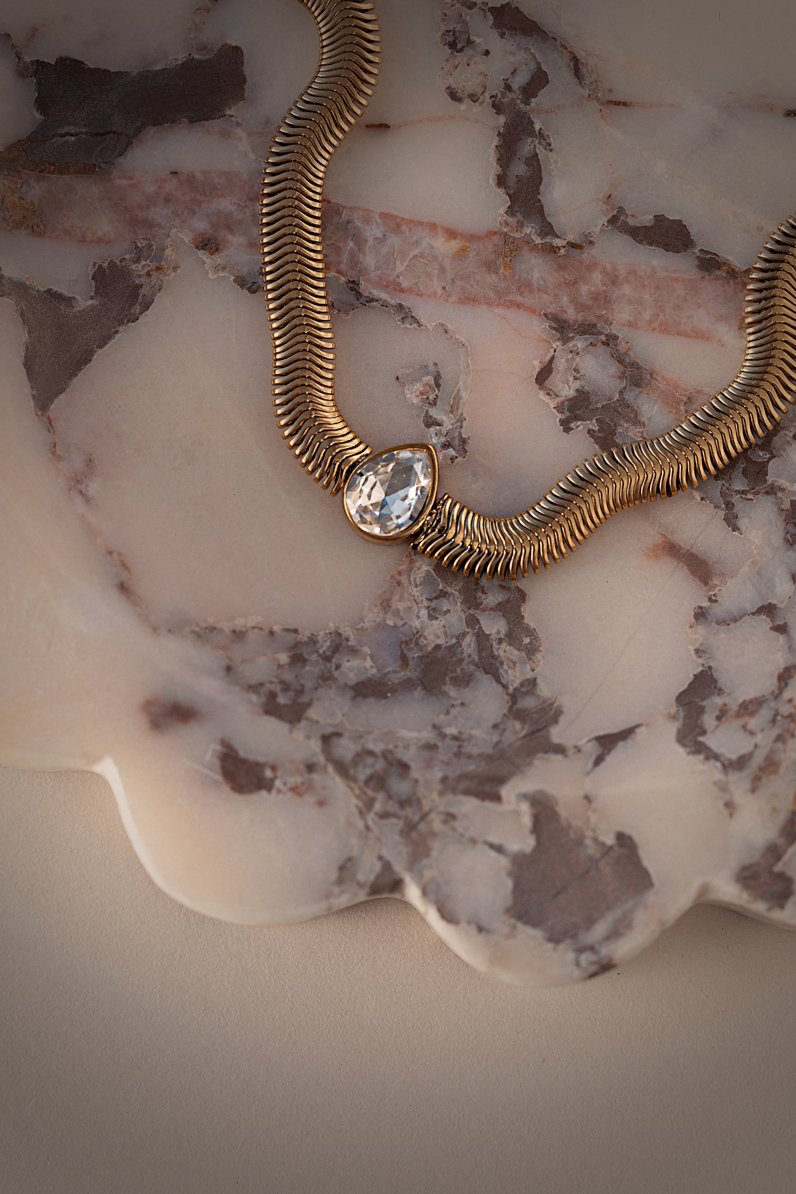 Sculpted Snake Chain Bracelet