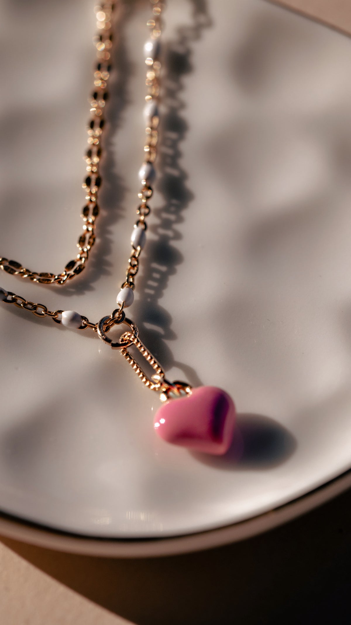 Enamel Heart Necklace