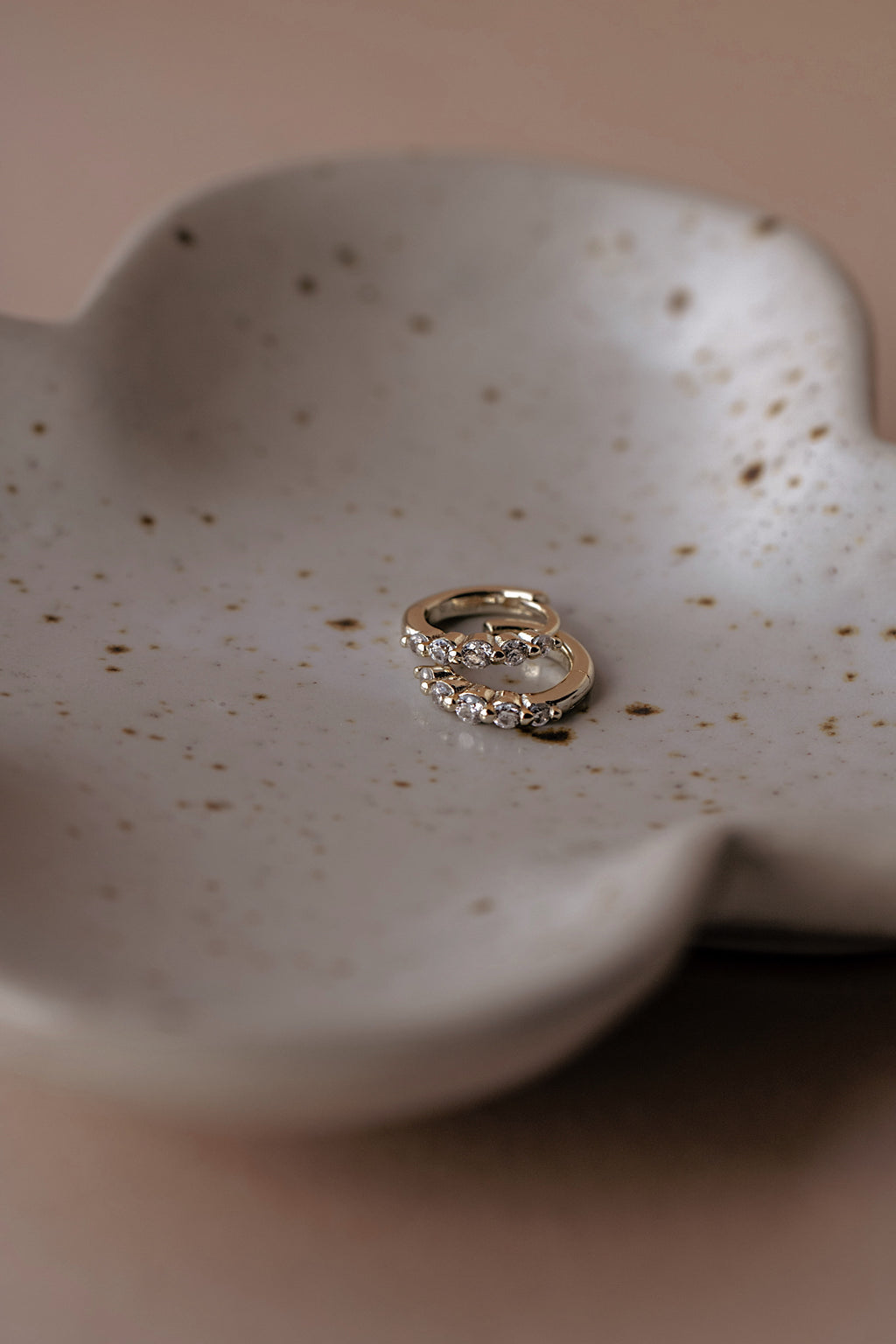 Floating Diamond Hoop Earrings