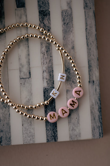 Floating Initial Bar Bracelet