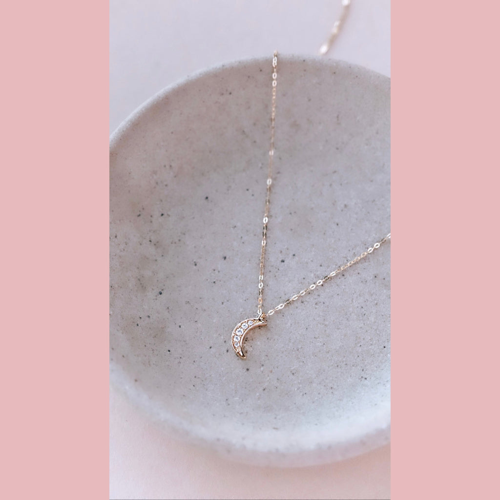 Diamond Moon Necklace