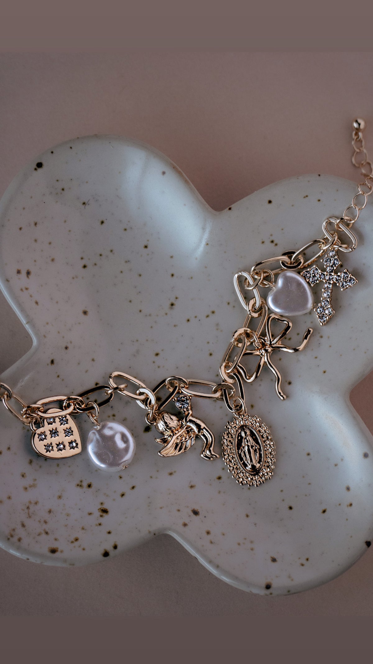 Love and Prayers Chunky Charm Bracelet