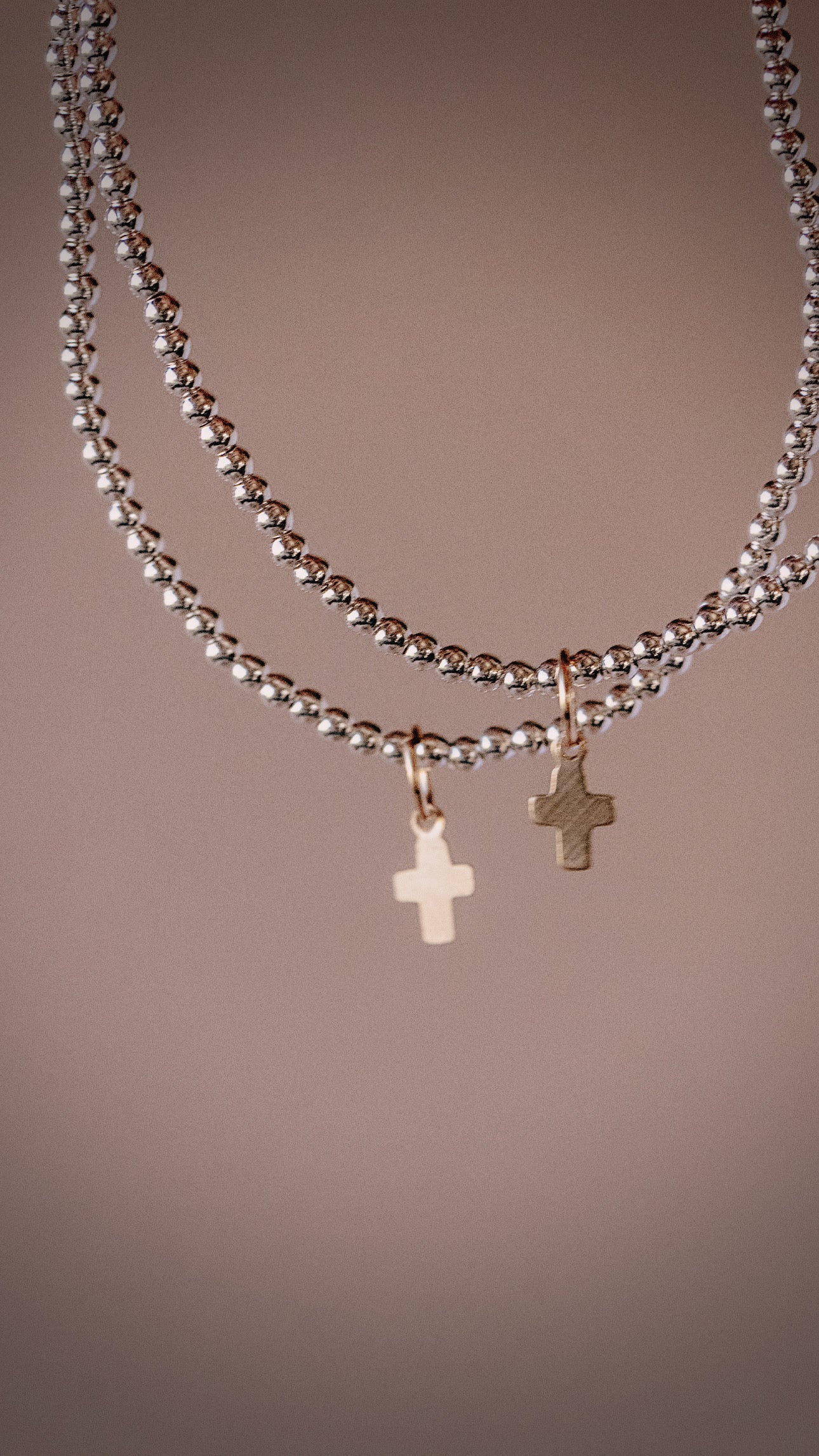 Mixed Metal Cross Bracelet