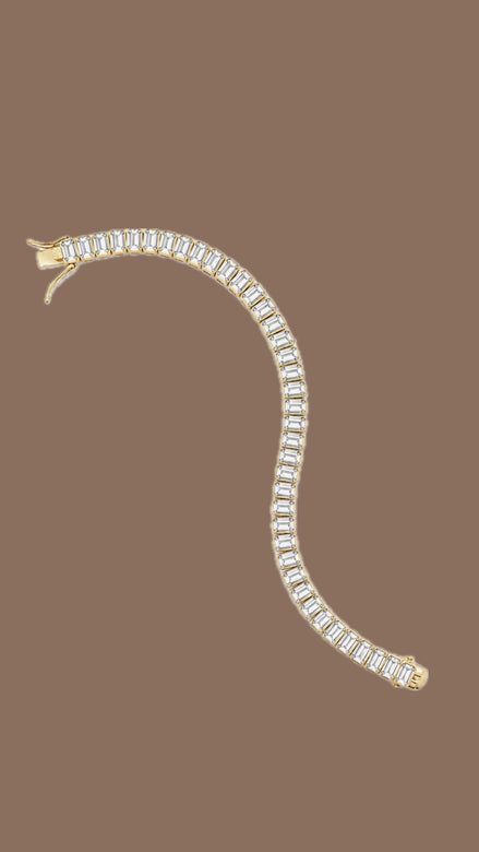 The Emery Emerald Bezel Tennis Bracelet