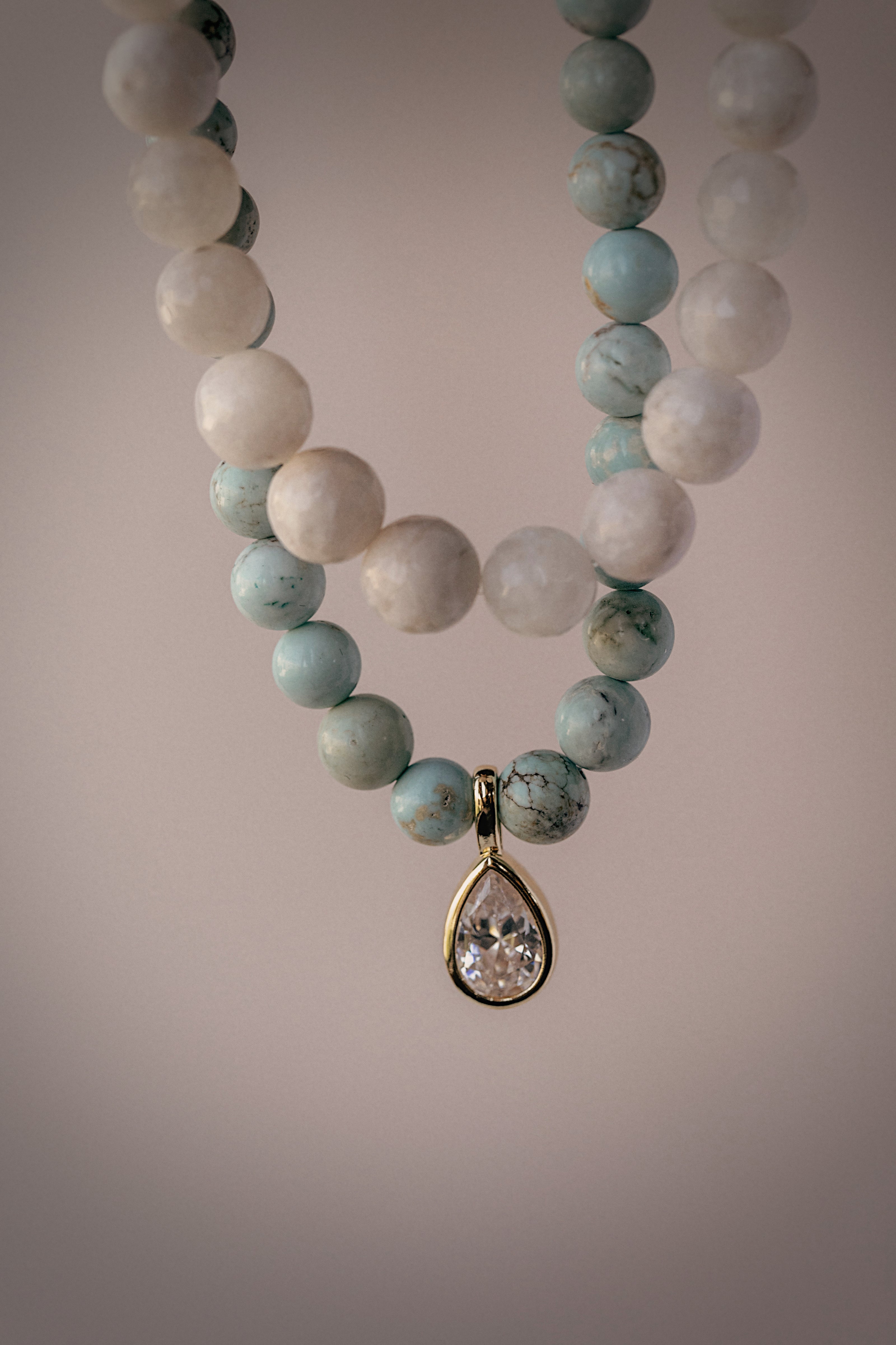 Moonstone Beaded Necklace
