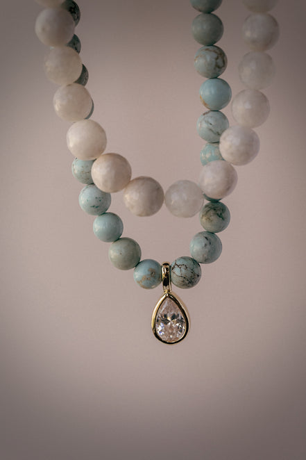 Moonstone Beaded Necklace