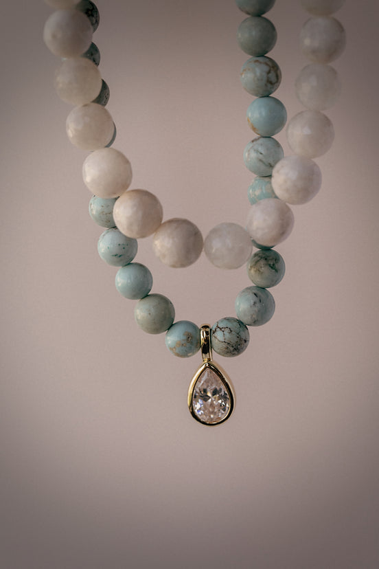 Moonstone Beaded Necklace