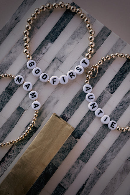 Custom Word Bracelet-Black Font