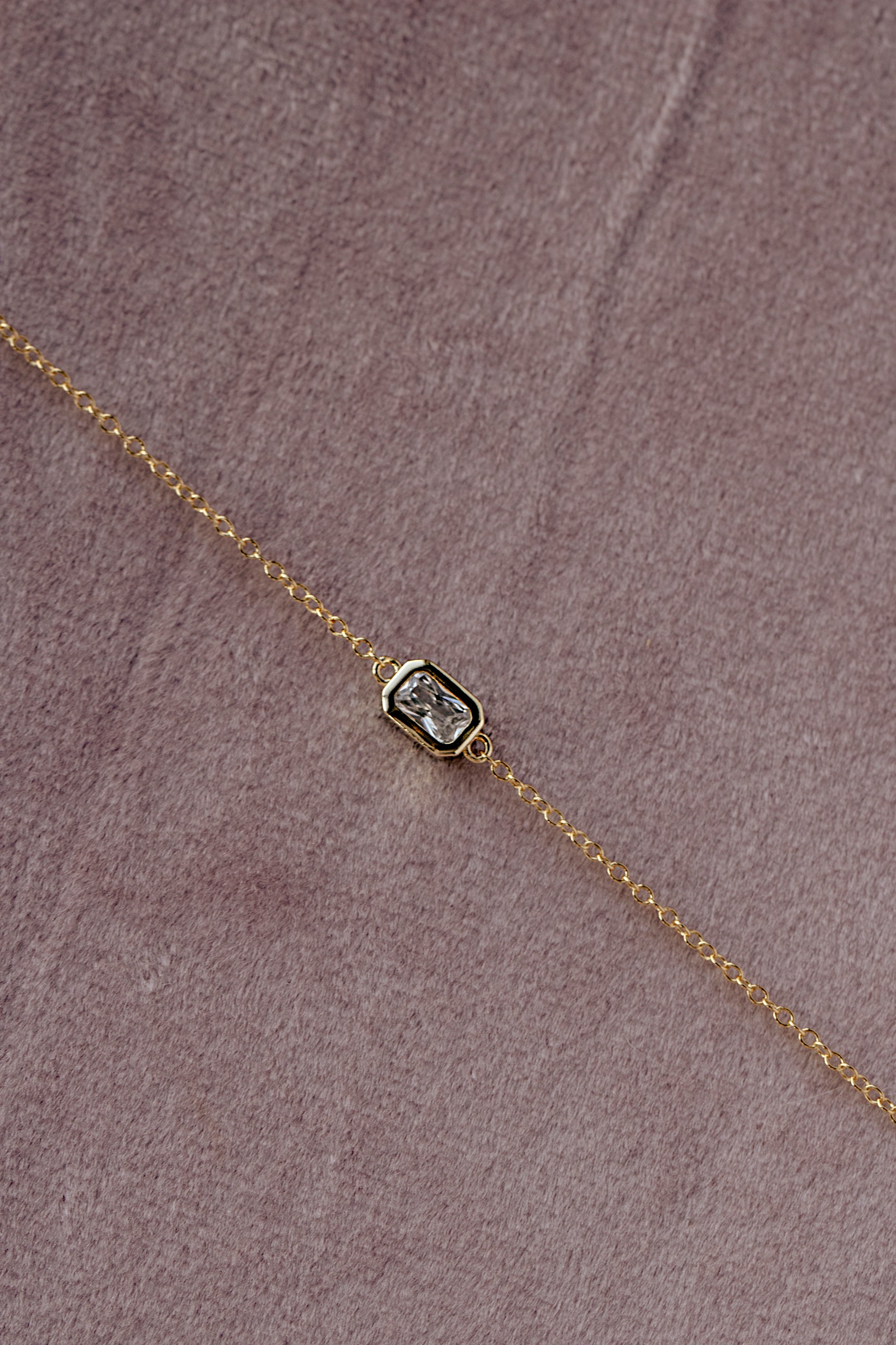 White Topaz Emerald Bracelet