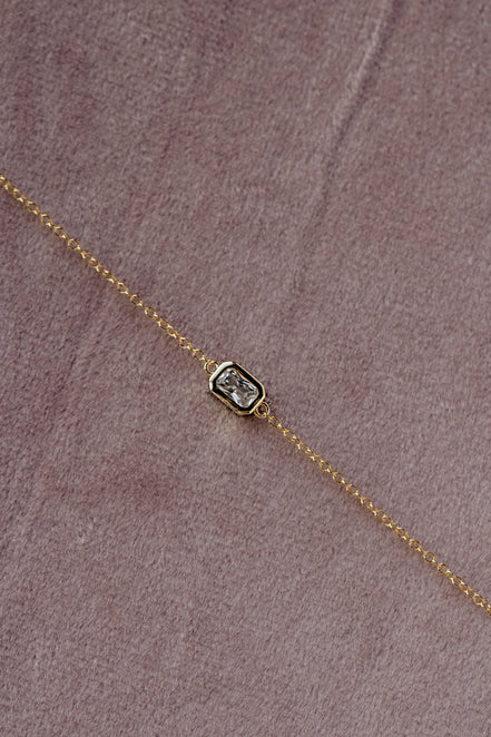 White Topaz Emerald Bracelet