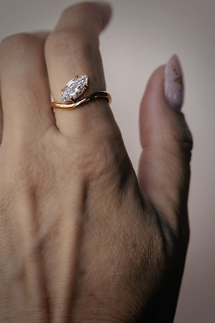 Marquise Curve Ring