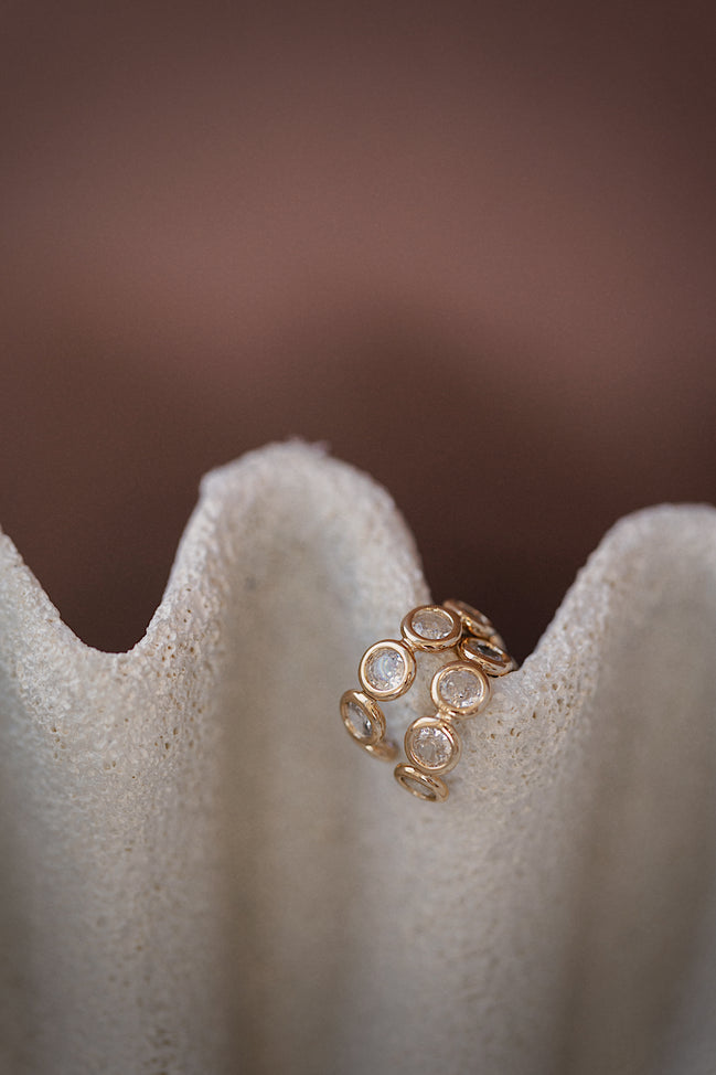 Desert Dew Bezel Hoops