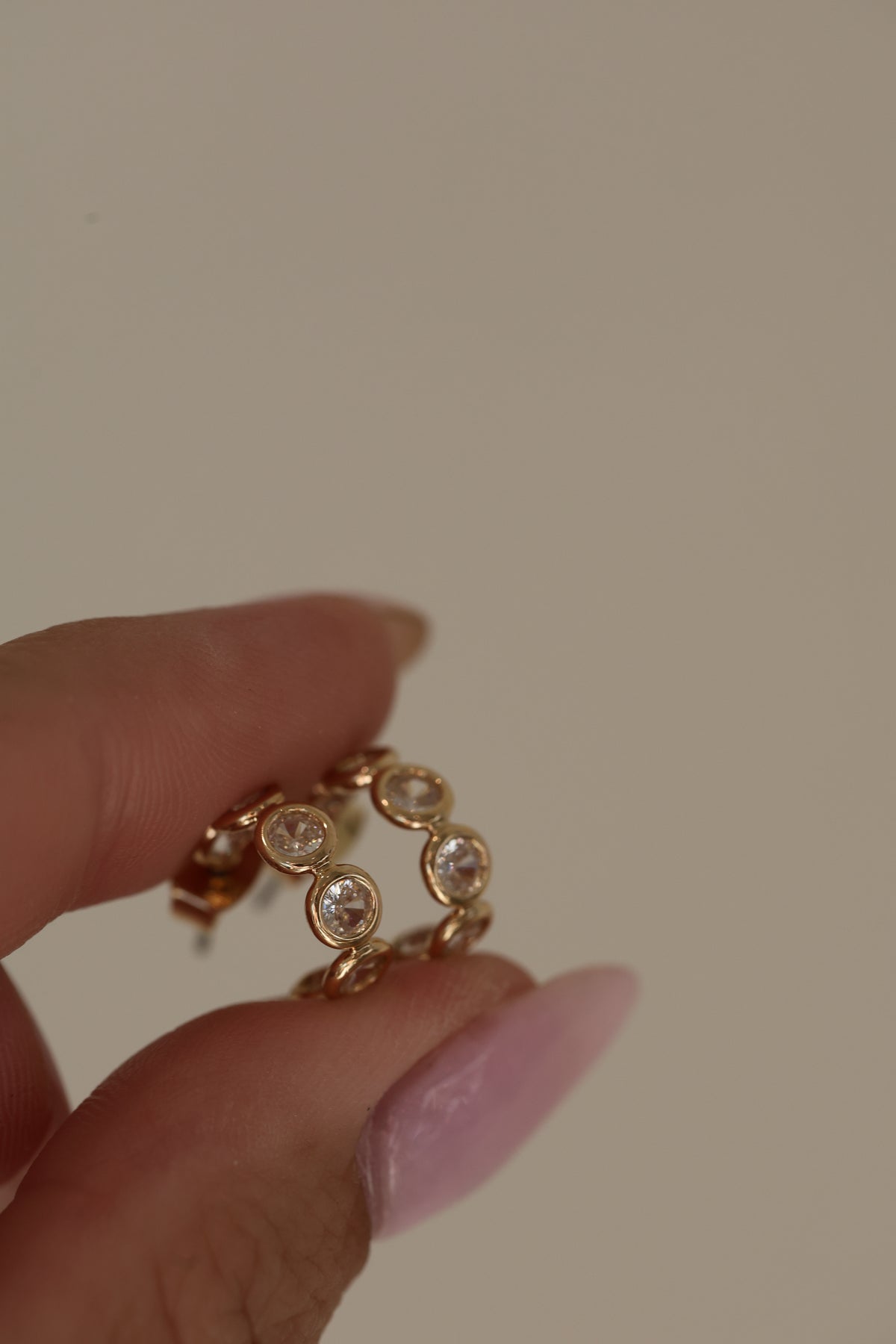 Desert Dew Bezel Hoops
