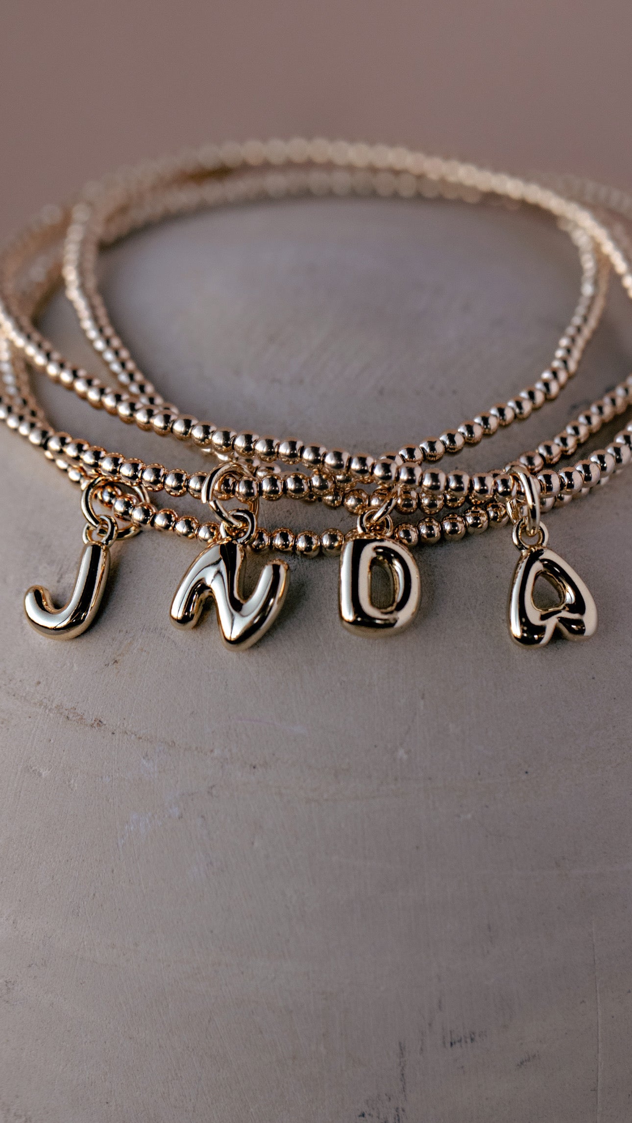 Balloon Initial Bracelet