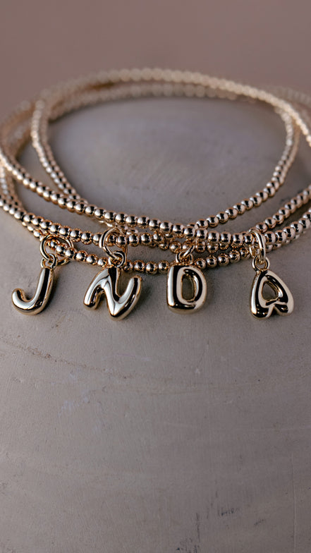 Balloon Initial Bracelet