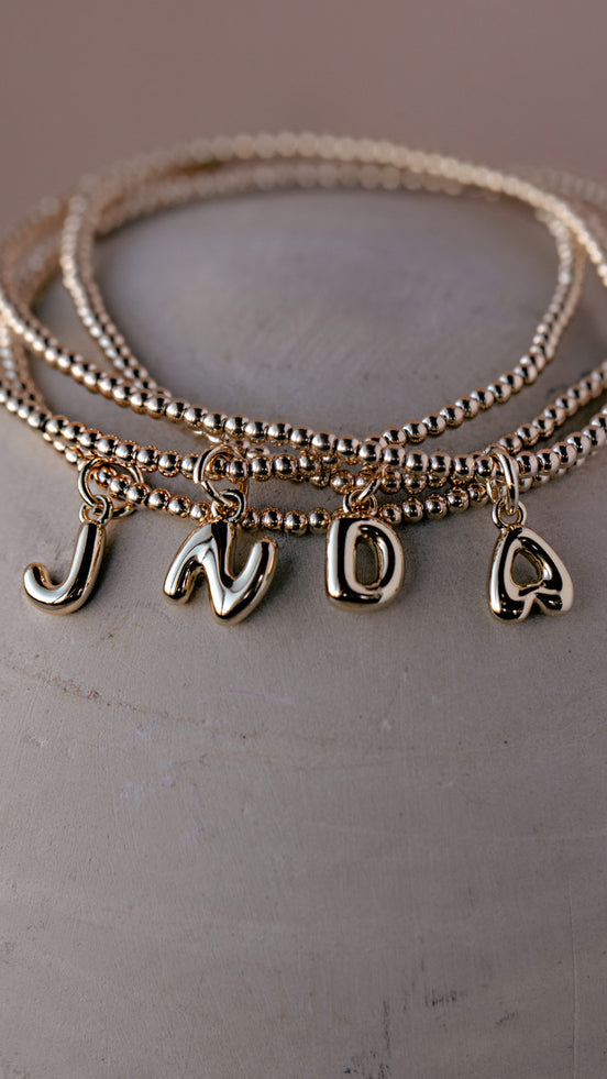 Balloon Initial Bracelet