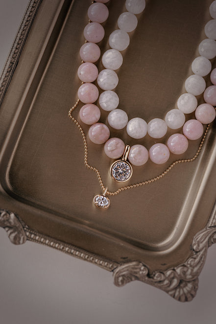 Blush Opal Beaded Necklace