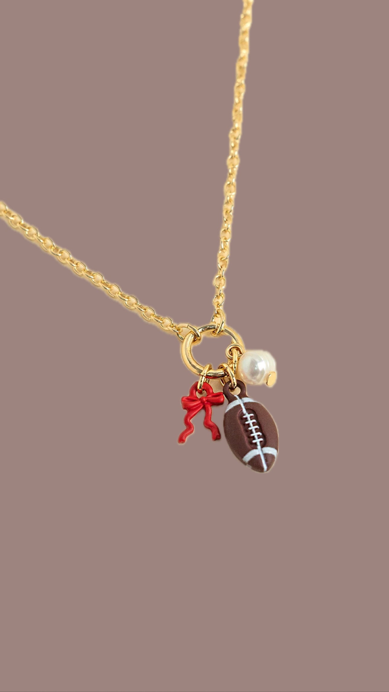 Football Mom Charm Necklace