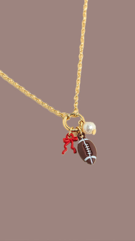 Football Mom Charm Necklace