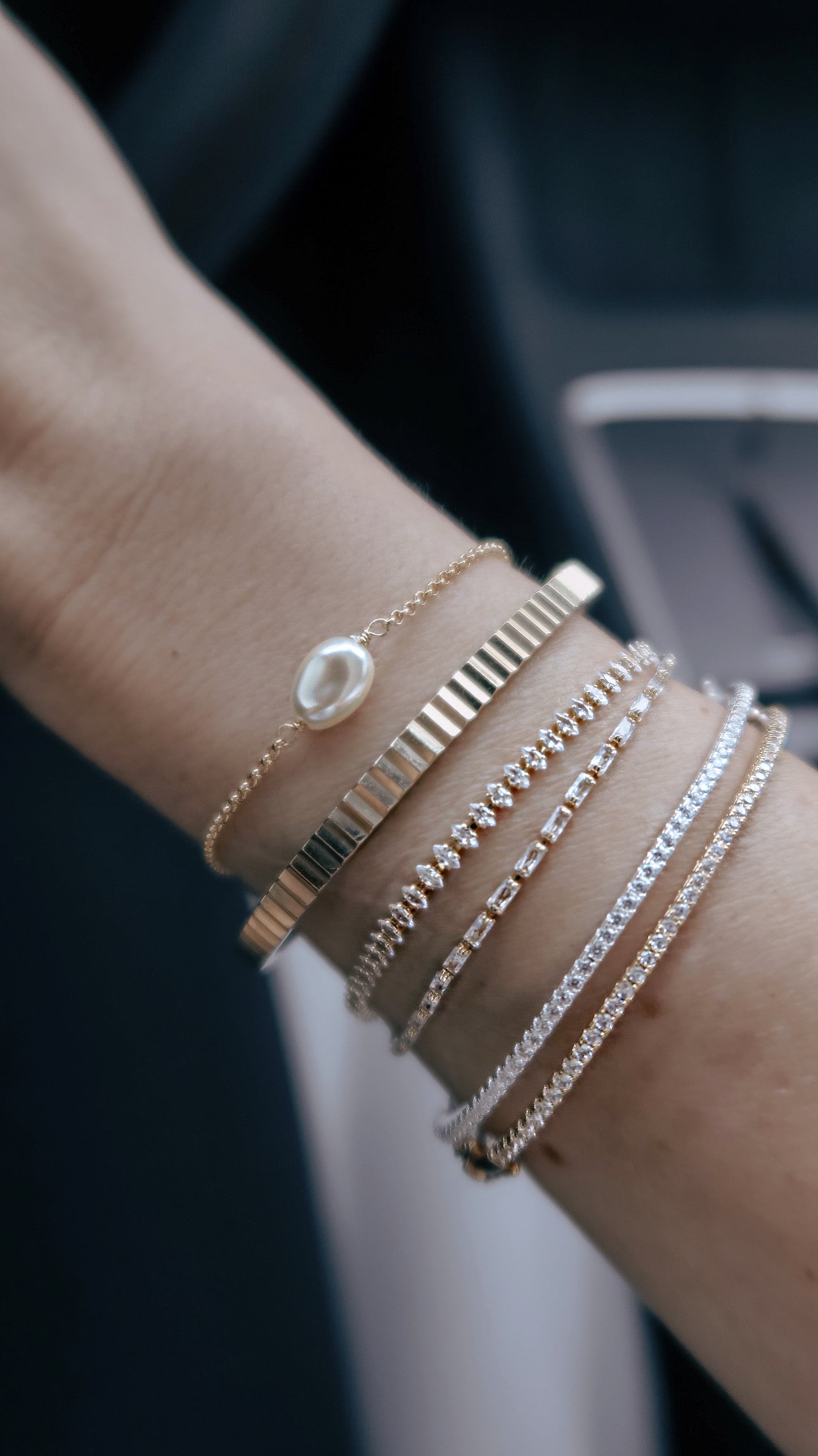 Baroque Pearl Solitaire Bracelet