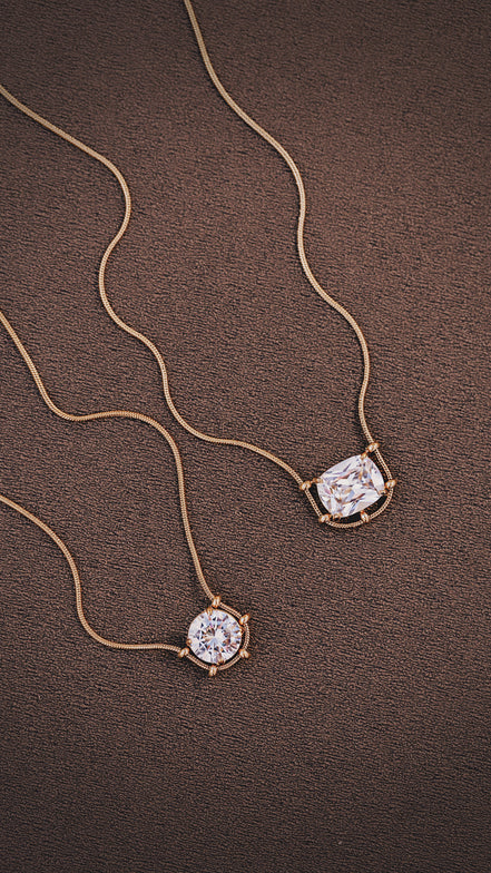 Ember Floating Solitaire Necklace