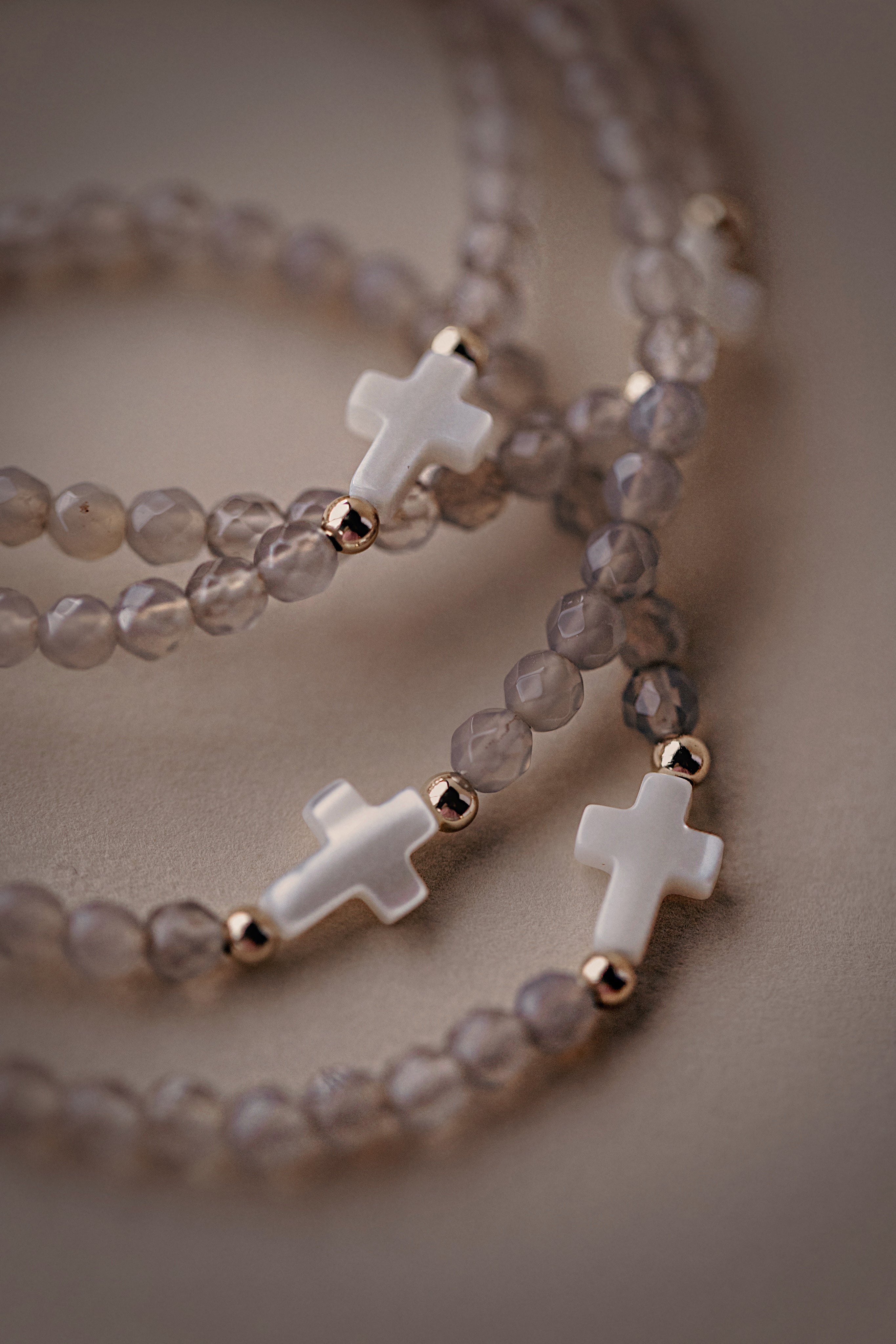Agate Cross Bracelet