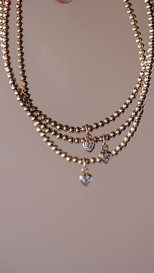 Itty Bitty CZ Heart Bracelet