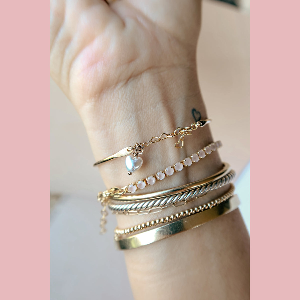 Gold Filled Heart Bangle