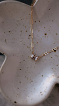 Emerald CZ Chain Necklace