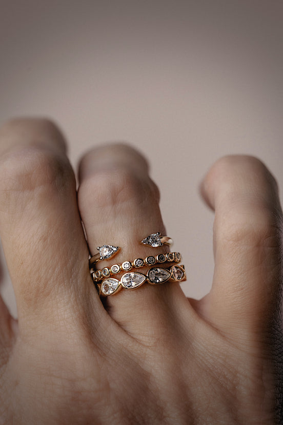 Pretty Pear Eternity Ring