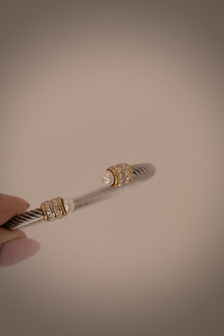 Silver & Pearl Cuff