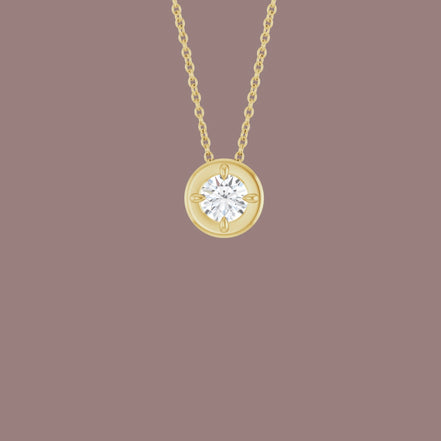 Bezel Diamond Necklace
