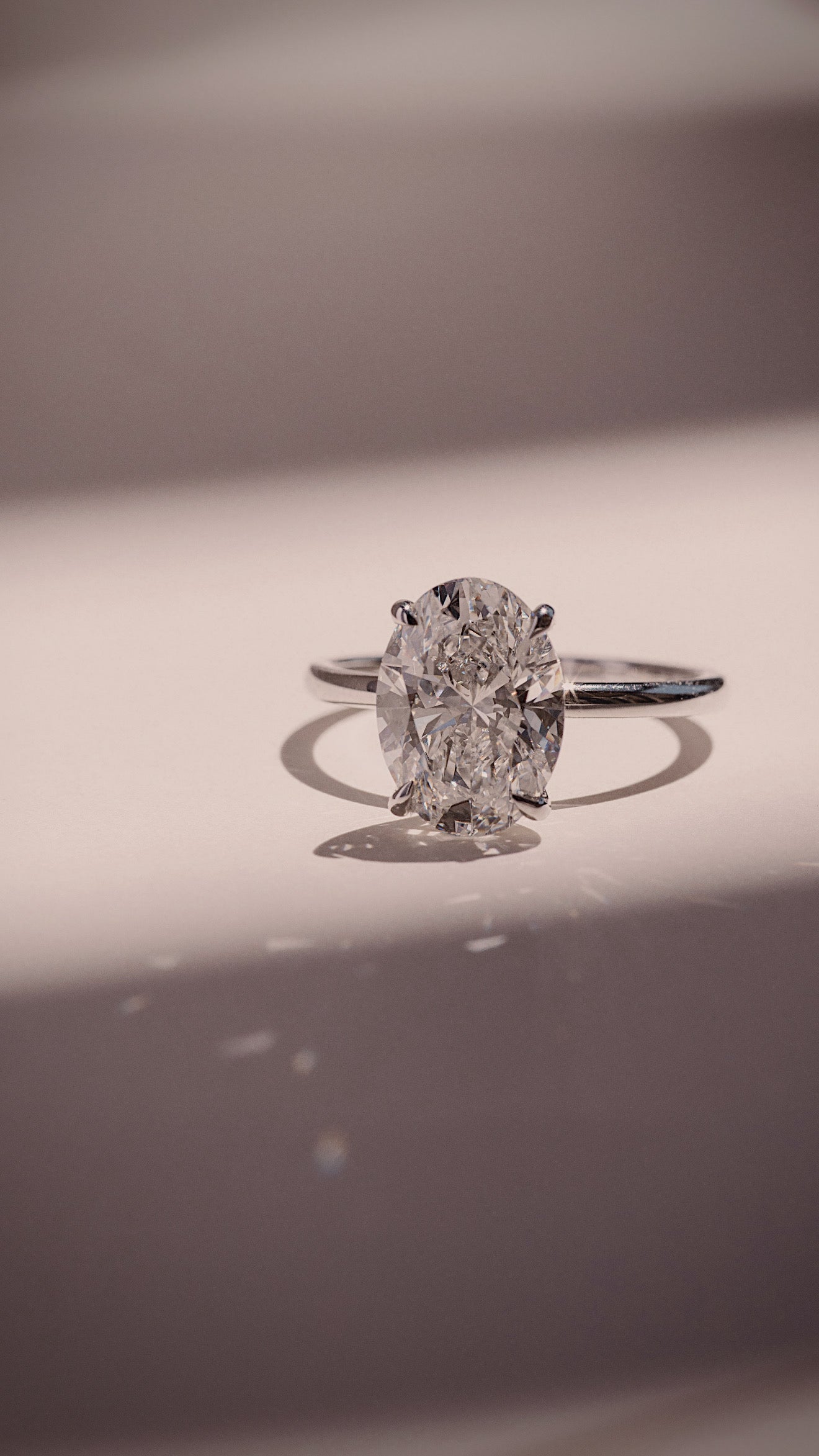 Oval 3.10 Carat Lab Diamond Ring